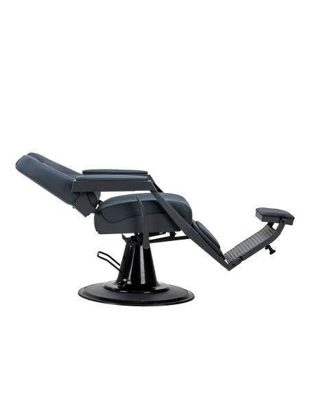 Sedia da barbiere Gabbiano Bruno con struttura in grafite Grafite