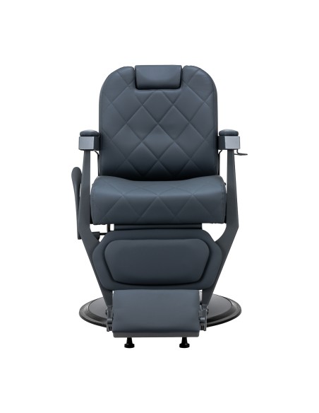 Sedia da barbiere Gabbiano Bruno con struttura in grafite Grafite