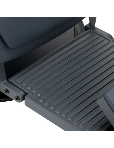 Sedia da barbiere Gabbiano Bruno con struttura in grafite Grafite