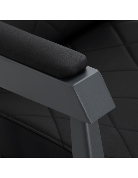 Sedia da barbiere Gabbiano Bruno con struttura in grafite Nero