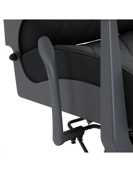 Sedia da barbiere Gabbiano Bruno con struttura in grafite Nero