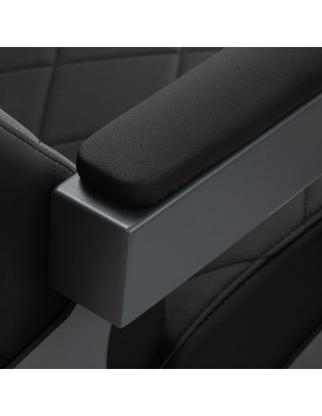 Sedia da barbiere Gabbiano Bruno con struttura in grafite Nero