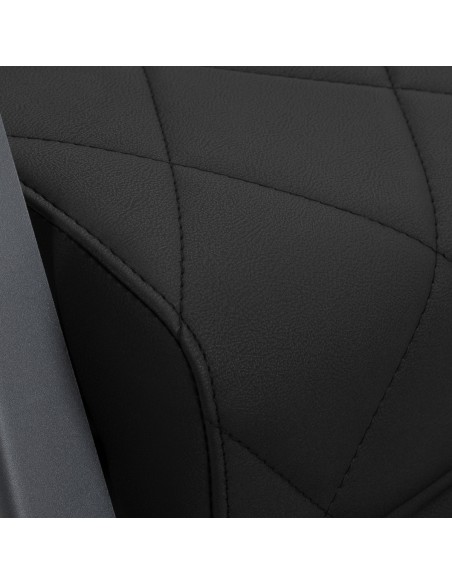 Sedia da barbiere Gabbiano Bruno con struttura in grafite Nero