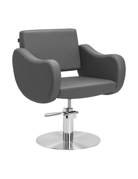 Gabbiano poltrona da parrucchiere Sewilla Grigio base INOX