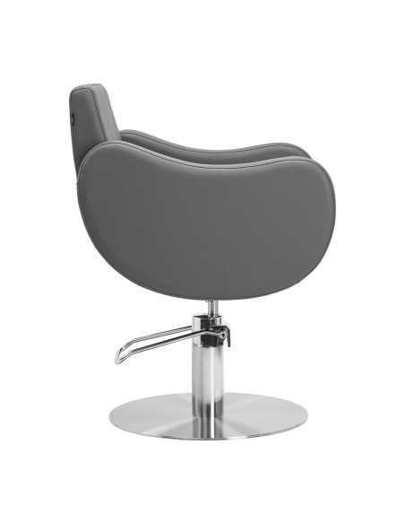 Gabbiano poltrona da parrucchiere Sewilla Grigio base INOX