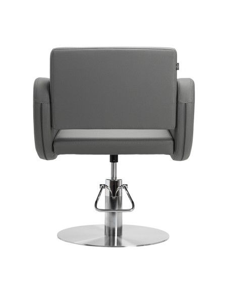 Gabbiano poltrona da parrucchiere Sewilla Grigio base INOX