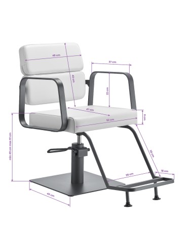 Poltrona da parrucchiere Gabbiano Porto grigio...