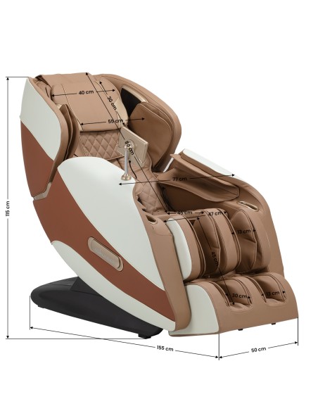 Sakura poltrona massaggiante Luxury 808 bianco-beige