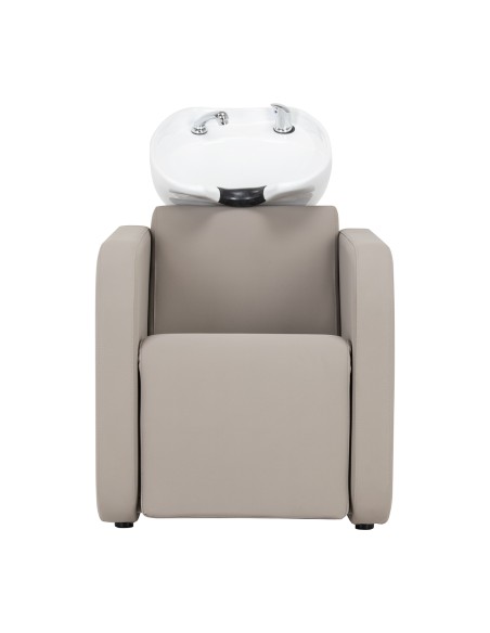 Gabbiano Sylvia lavabo da barbiere con poggiapiedi elettrico beige 