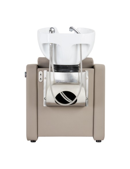 Gabbiano Sylvia lavabo da barbiere con poggiapiedi elettrico beige 