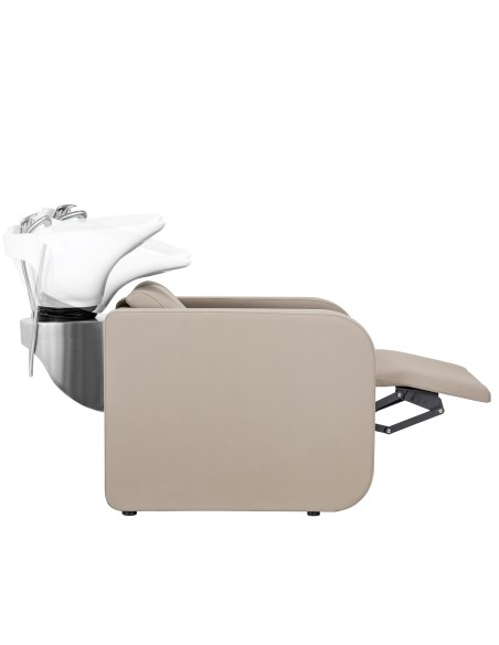 Gabbiano Sylvia lavabo da barbiere con poggiapiedi elettrico beige 
