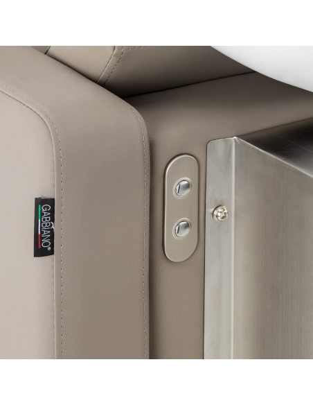 Gabbiano Sylvia lavabo da barbiere con poggiapiedi elettrico beige 