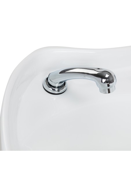 Gabbiano Sylvia lavabo da barbiere con poggiapiedi elettrico beige 