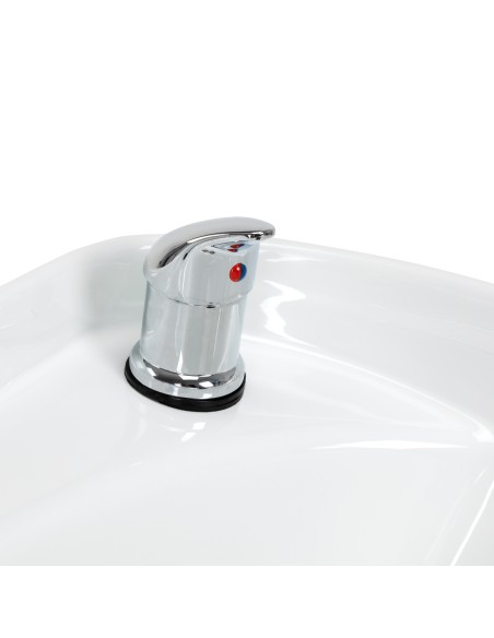 Gabbiano Sylvia lavabo da barbiere con poggiapiedi elettrico beige 