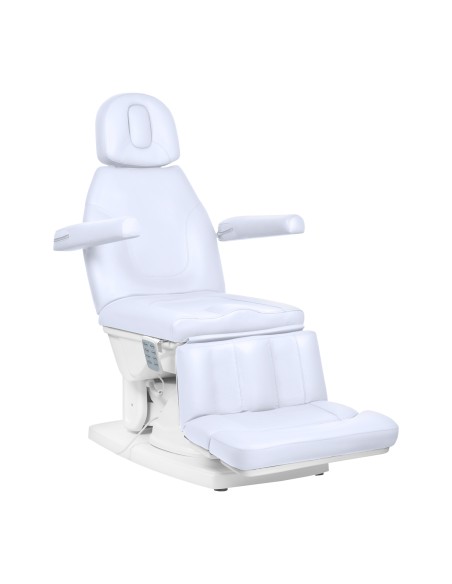 Poltrona cosmetica podologica elettrica Kate 4 cilindri, bianco freddo