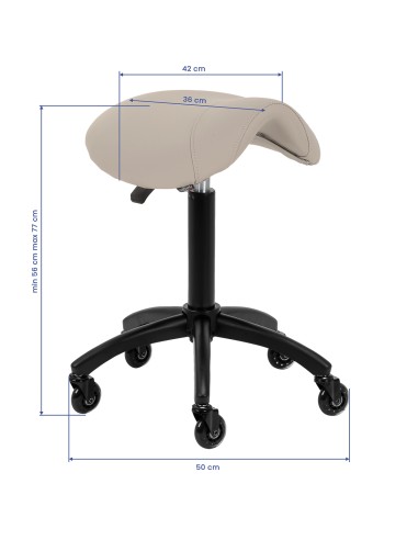 Gabbiano sgabello da parrucchiere D032 grigiobeige