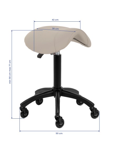 Gabbiano sgabello da parrucchiere D032 grigiobeige