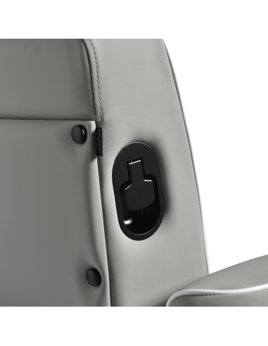 Gabbiano Poltrona da barbiere Levi grigia con...