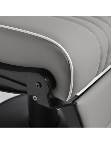 Gabbiano Poltrona da barbiere Levi grigia con...