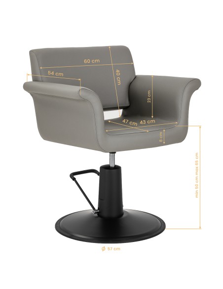 Gabbiano poltrona da parrucchiere Lucca Grigio