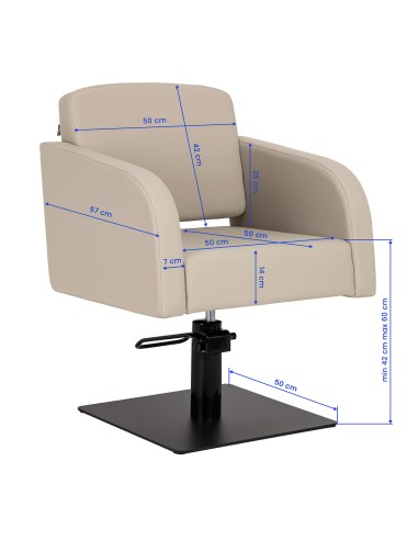 Gabbiano poltrona da parrucchiere Elda Grigio...