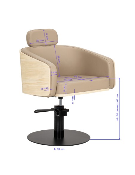 Gabbiano poltrona da parrucchiere Wratislavia beige