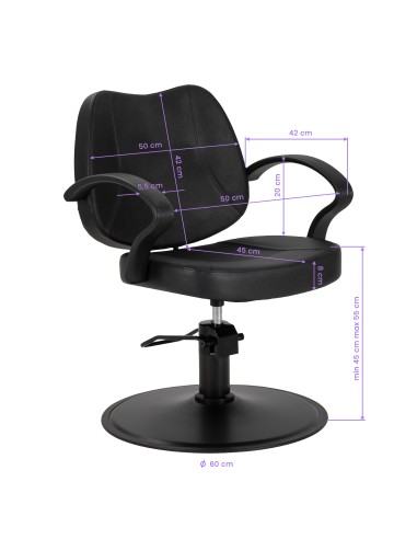 Hair System Poltrona da parrucchiere S20 Nera