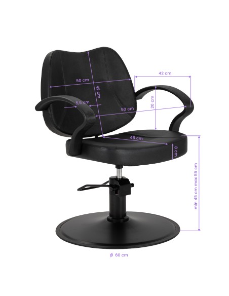 Hair System Poltrona da parrucchiere S20 Nera