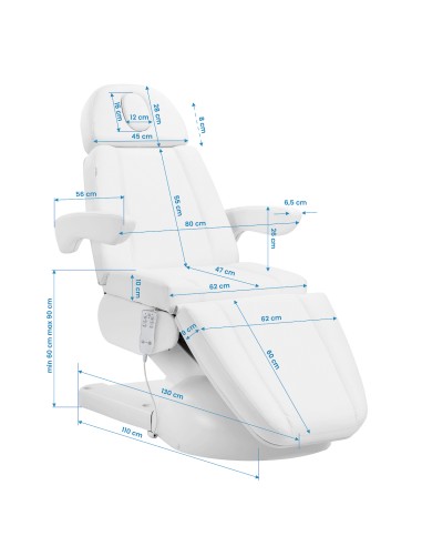 Poltrona cosmetica elettrica Azzurro Lux 3m...