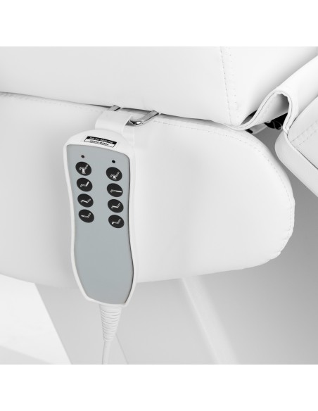 Poltrona cosmetica elettrica Azzurro Lux 4m bianca con culla