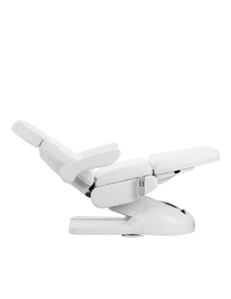 Poltrona cosmetica elettrica Azzurro Lux 3m pedi bianca