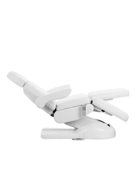 Poltrona cosmetica elettrica Azzurro Lux 3m pedi bianca