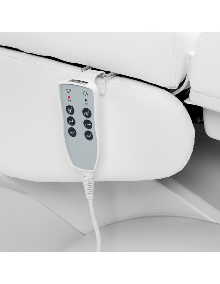 Poltrona cosmetica elettrica Azzurro Lux 3m pedi bianca