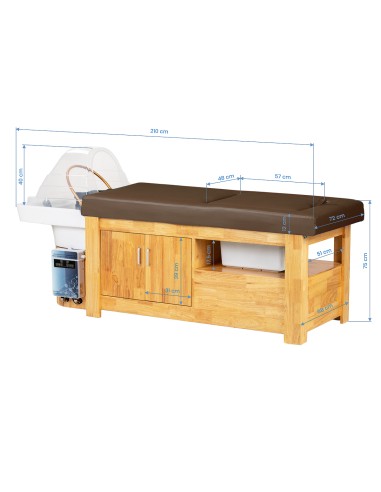 Gabbiano Lettino Head Spa Bali marrone