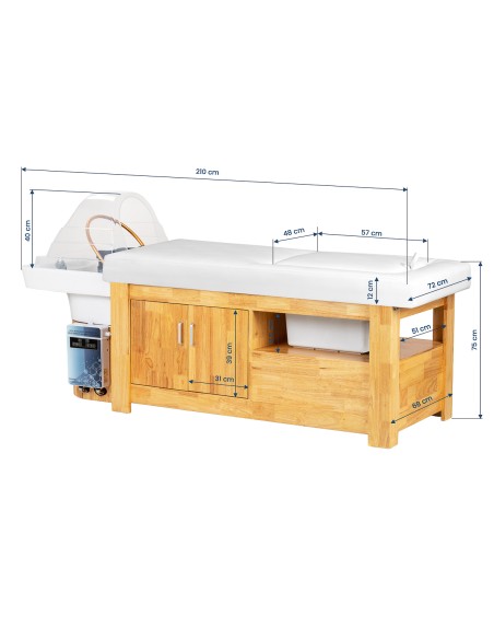 Gabbiano Lettino Head Spa Bali bianco