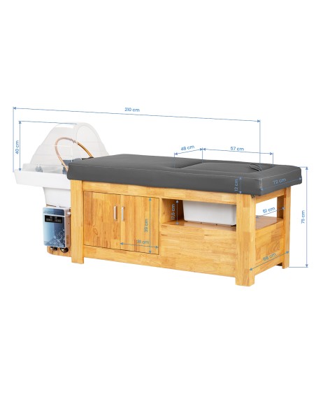 Gabbiano Lettino Head Spa Bali grigio