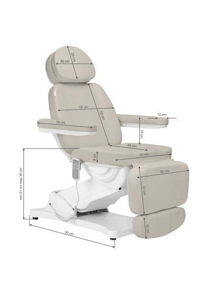 Sedia estetica elettrica SILLON CLASSIC 3 motori sea salt