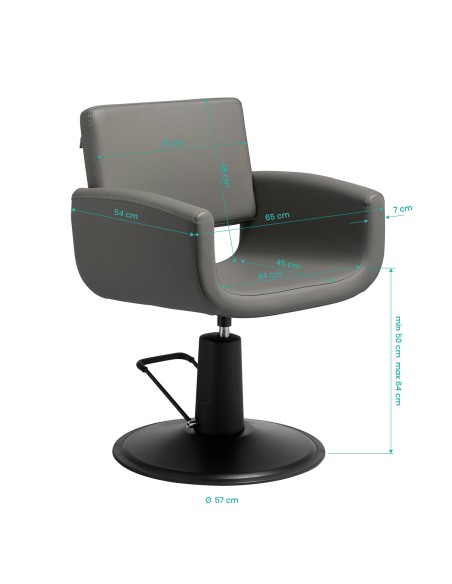 Gabbiano poltrona da parrucchiere Mataro Grigio