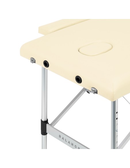 Balance Lettino da massaggio pieghevole in alluminio 2 segmenti crema 