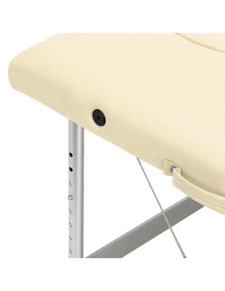 Balance Lettino da massaggio pieghevole in alluminio 2 segmenti crema 