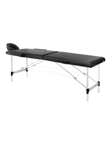 Balance Lettino da massaggio pieghevole in alluminio 2 segmenti nero