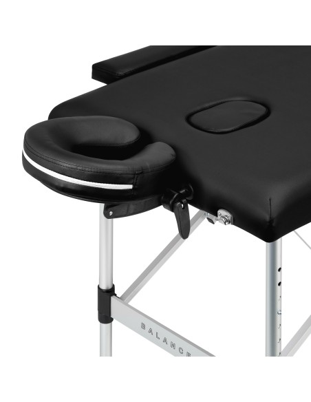 Balance Lettino da massaggio pieghevole in alluminio 2 segmenti nero