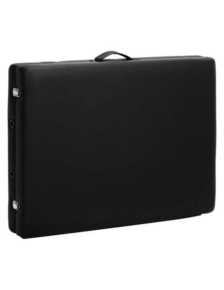 Balance Lettino da massaggio pieghevole in legno 2 segmenti nero