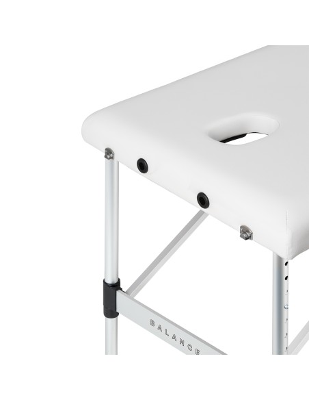 Balance Lettino da massaggio pieghevole in alluminio 3 segmenti bianco