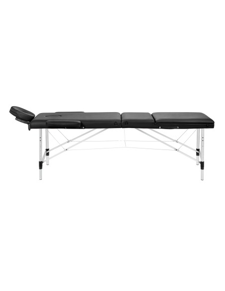 Balance Lettino da massaggio pieghevole in alluminio 3 segmenti nero
