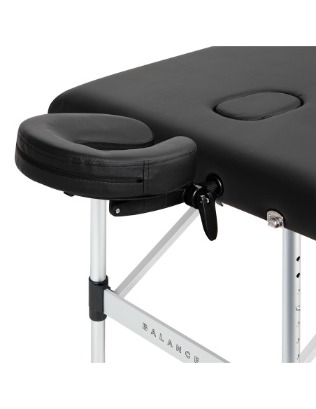 Balance Lettino da massaggio pieghevole in alluminio 3 segmenti nero