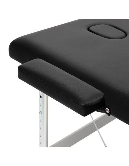 Balance Lettino da massaggio pieghevole in alluminio 3 segmenti nero