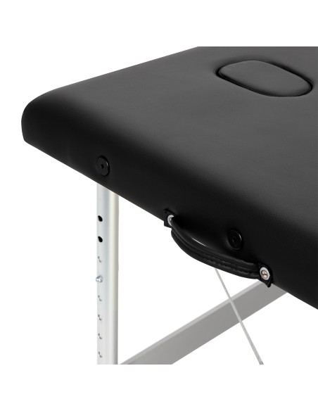 Balance Lettino da massaggio pieghevole in alluminio 3 segmenti nero