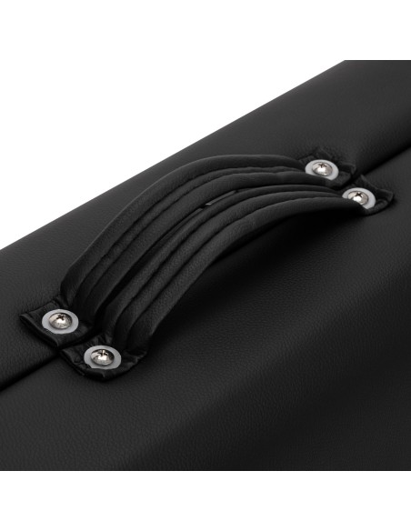 Balance Lettino da massaggio pieghevole in legno 3 segmenti nero