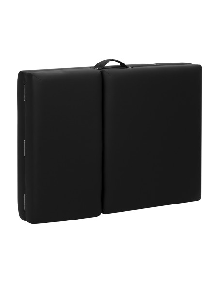 Balance Lettino da massaggio pieghevole in legno 3 segmenti nero